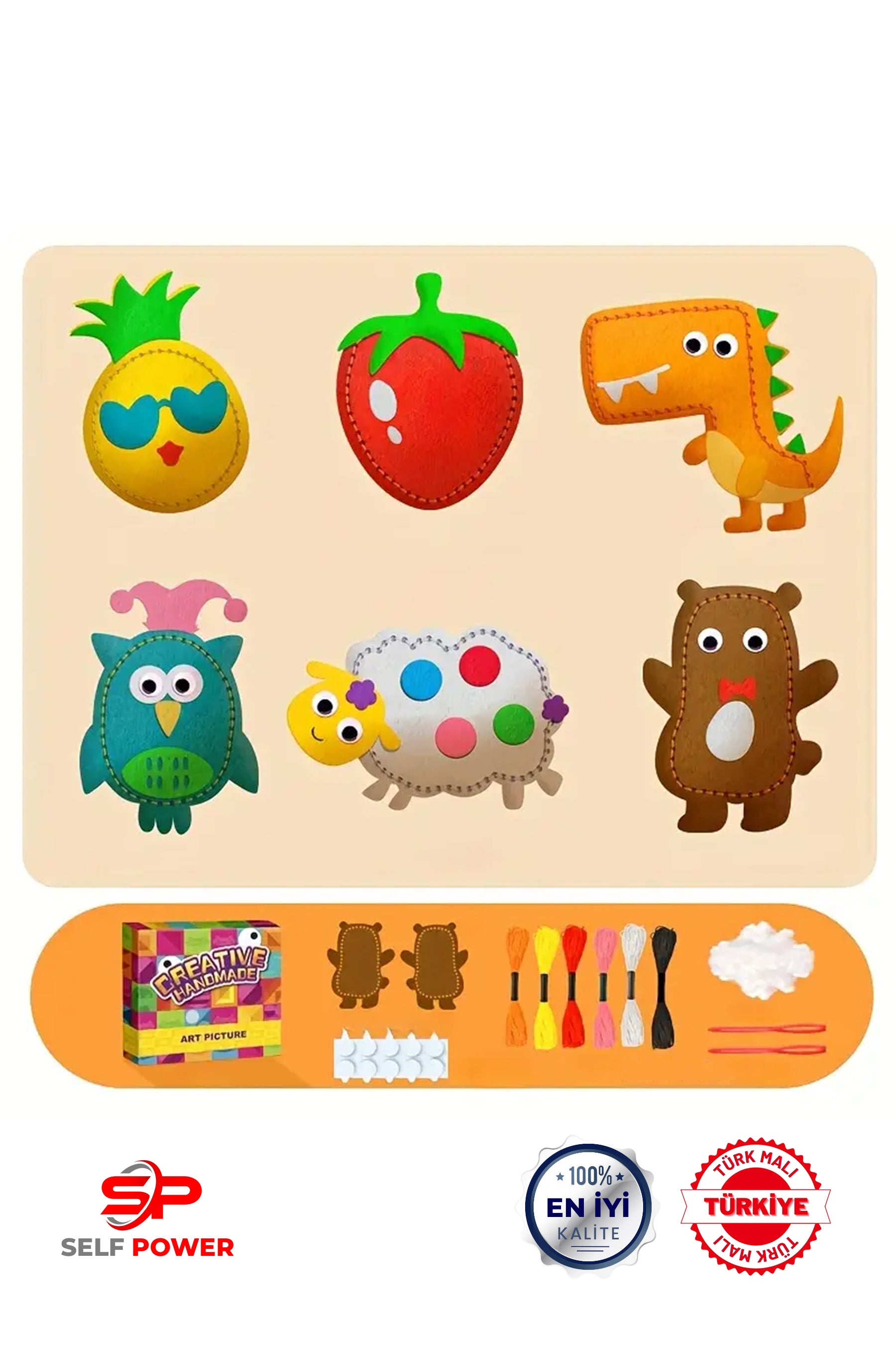 TOPTAN 10 Adet Çocuklar Için Kendin Yap Keçe Dikiş El Sanatları Seti 3 Yaş Ve Üzeri Çocuklar Için Ürünler Talabe Göre Değiştirilebilir
