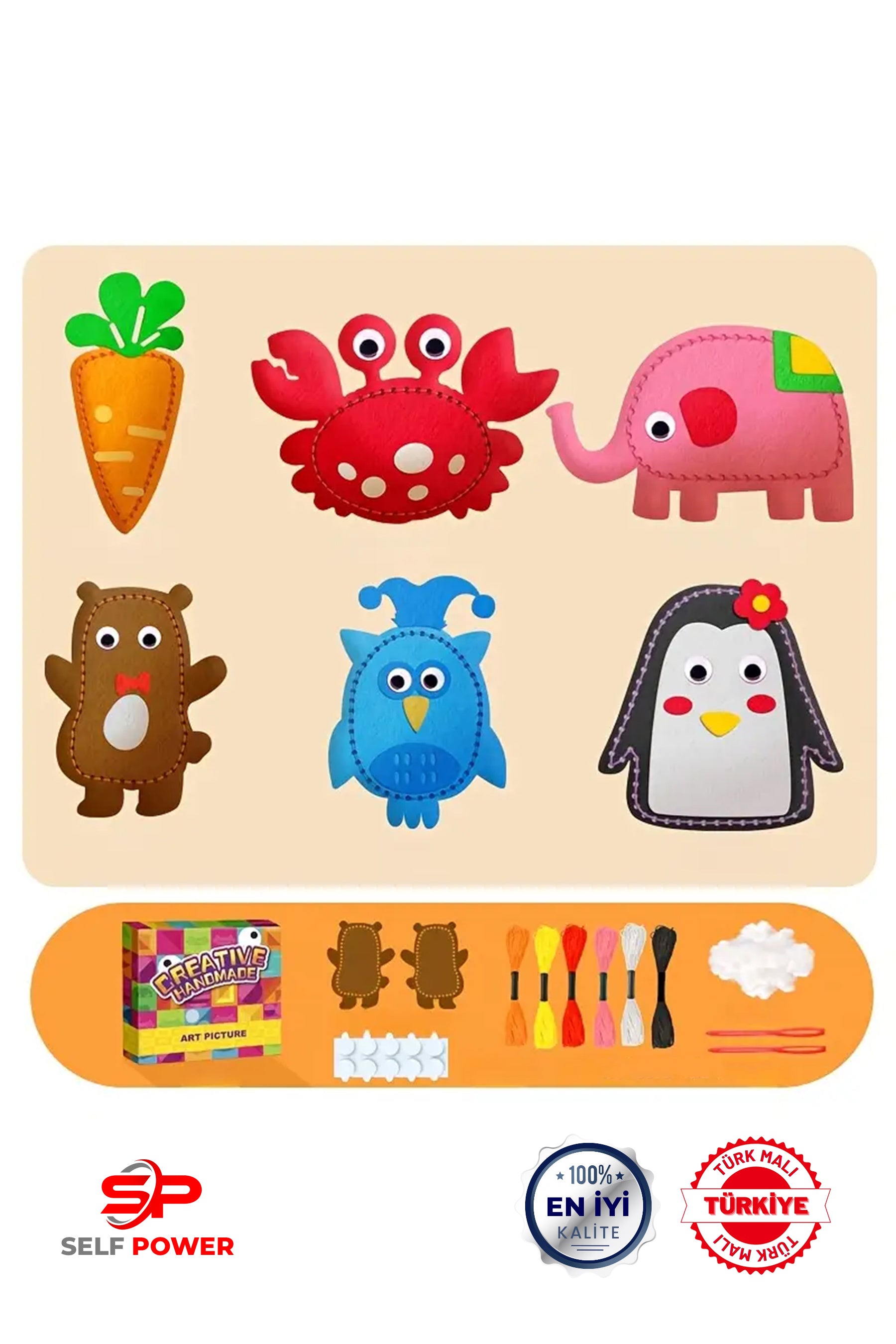 TOPTAN 10 Adet Çocuklar Için Kendin Yap Keçe Dikiş El Sanatları Seti 3 Yaş Ve Üzeri Çocuklar Için Ürünler Talabe Göre Değiştirilebilir