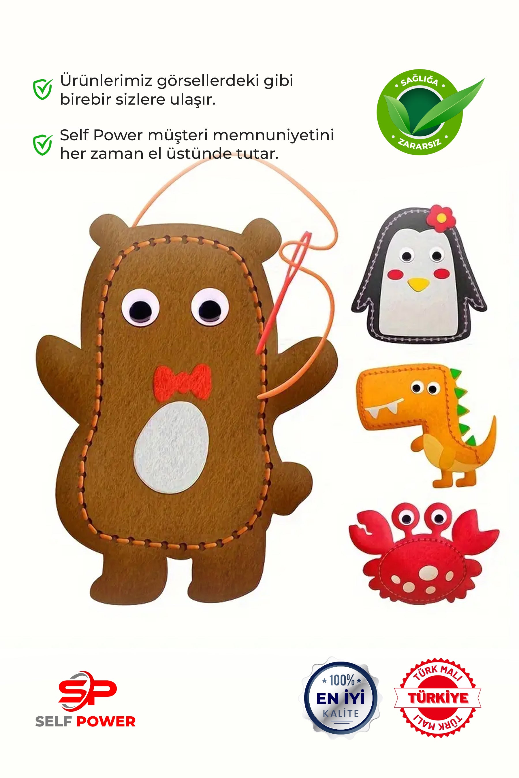 TOPTAN 10 Adet Çocuklar Için Kendin Yap Keçe Dikiş El Sanatları Seti 3 Yaş Ve Üzeri Çocuklar Için Ürünler Talabe Göre Değiştirilebilir