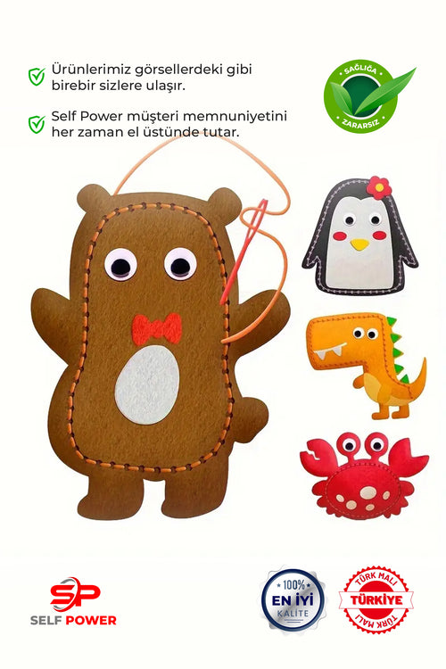 TOPTAN 10 Adet Çocuklar Için Kendin Yap Keçe Dikiş El Sanatları Seti 3 Yaş Ve Üzeri Çocuklar Için Ürünler Talabe Göre Değiştirilebilir