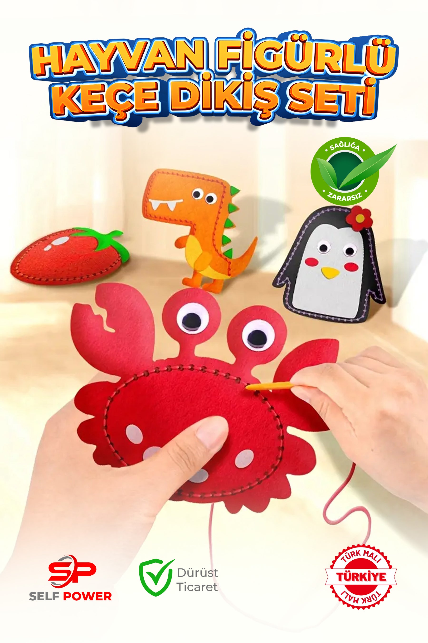 TOPTAN 10 Adet Çocuklar Için Kendin Yap Keçe Dikiş El Sanatları Seti 3 Yaş Ve Üzeri Çocuklar Için Ürünler Talabe Göre Değiştirilebilir