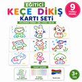 Eğitici Keçe Dikiş Kartı Seti 9’lu – Çocuklar İçin El Becerisi Geliştirici Dikiş Oyunu (3+ Yaş)