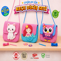 3-lü Eğitici Keçe Dikiş Çanta Seti  – Çocuklar İçin El Becerisi Geliştirici DIY Çanta Yapım Kiti (20x15 cm)