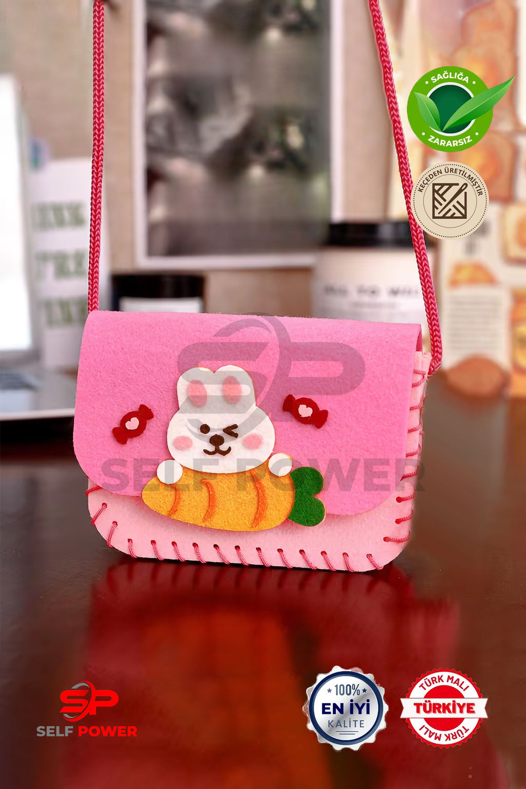 4 Adet Keçe'den üretilmiş Eğitici Fiğürlü Şık Motor beceri gelişimi çanta dikiş Kiti ip iğne dahil