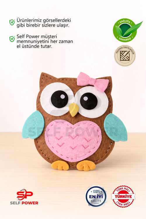 TOPTAN 10  ADET BAYKUŞ FİGÜRLÜ KEÇE DİKİŞ SETİ İP,İĞNE,ELYAF DAHİL BÜYÜK BOY